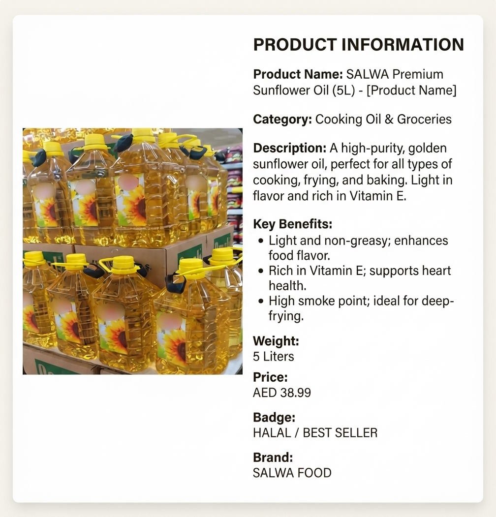 Salwa Premium Sunflower Oil Salwa Premium Sunflower Oil